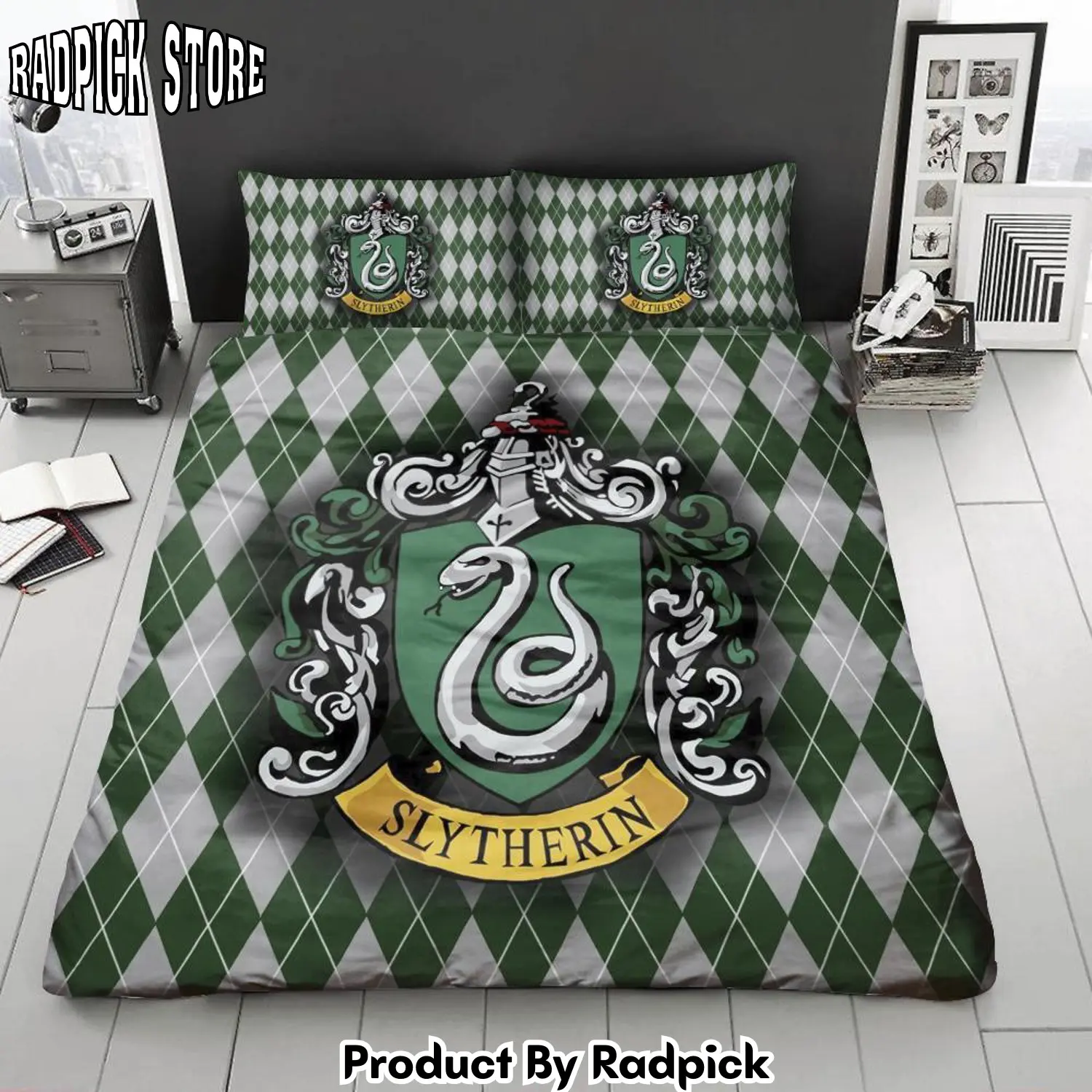 Radpick slytherin house duvet cover bedroom sets comfortable bedding sets rp3272230